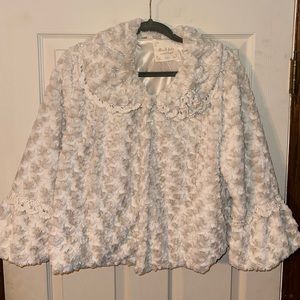 Luxurious faux fur topper jacket